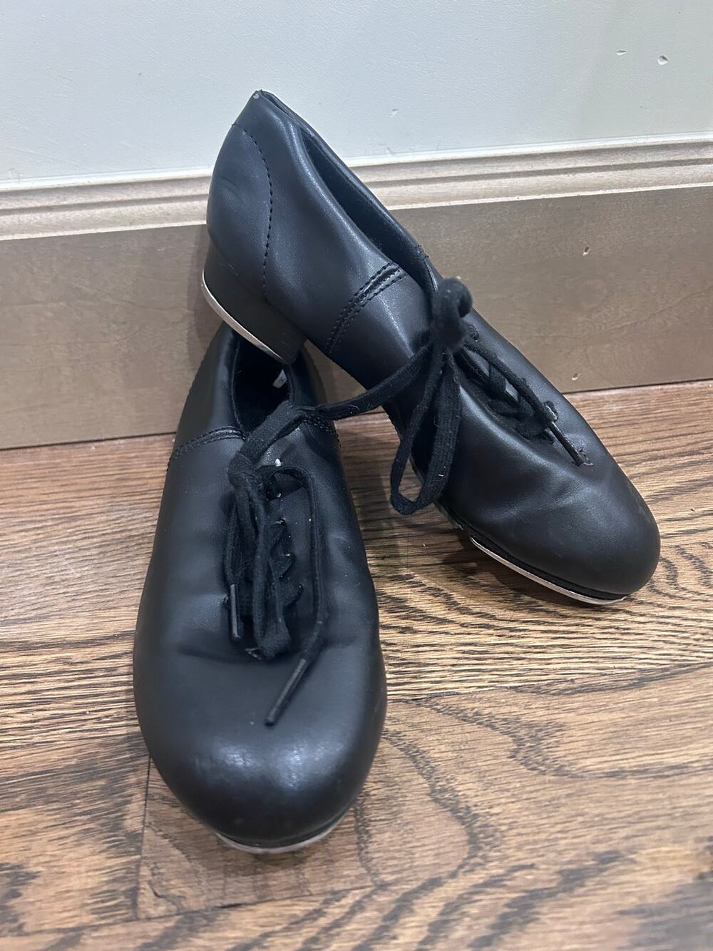 Capezio Cadence Oxford Black Leather Tap Shoes Women's Size 5 CG19 Dancecore
